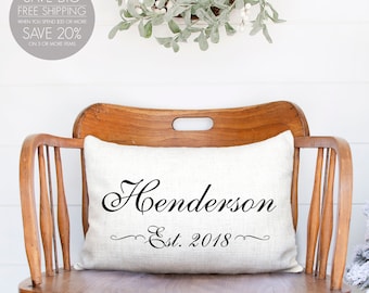 Wedding Gift, Wedding Gifts, Personalized Pillow, Newlywed Gift, Engagement Gift, Rustic Wedding Gift, Linen Pillow, Gift for bride