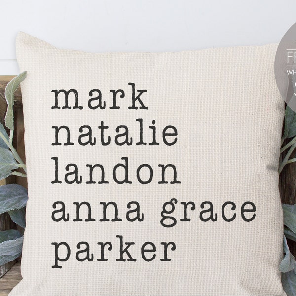 Grandkid names pillow, family names pillow, gift for Grandma, kids names pillow, Grandchildren names, grandma gift, mothers day, grandkids