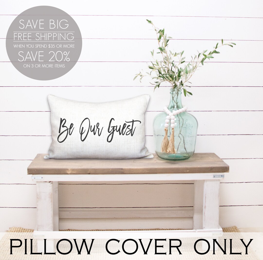 Be Our Guest Pillow, Guest Room Decor, Wedding Gift, Engagement Gift