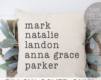 Grandkid names pillow, family names pillow, children names pillow, kids names pillow, Grandchildren names, grandma gift, mothers day, grands