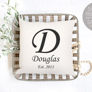 Monogram Pillow, Personalized Pillow, Personalized Wedding Gift, Monogrammed pillow, Christmas Gifts, Family Name Pillow, Gift for her