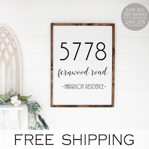 Home Address Sign, Address sign, Rustic Wooden Signs, Personalized address, Personalized Sign, Wedding Gift, New Home Gift, Housewarming