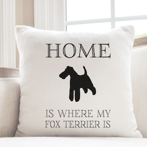 Fox Terrier Pillow: Dog Lover Gift, Pet Home Decor