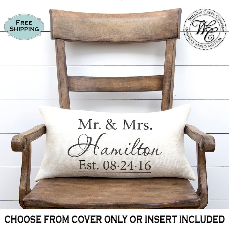 gifts wedding, weddings gifts, Wedding gift, Monogram Pillow, Wedding Gifts, Wedding Gifts for Couple, Personalized Pillow, mr and mrs image 1