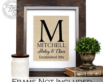 wedding gift parents, parents anniversary,Family Name Sign, Established Date, Wedding Gift, Housewarming, farmhouse decor, Christmas Gifts