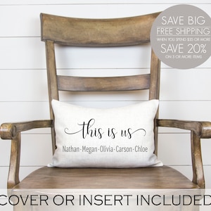 This is us pillow, This is us decor, This is us, Anniversary gift, Family room decor, Living room decor, Dining room decor, Bedroom decor image 1