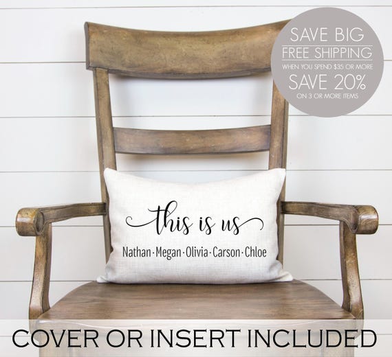 This is us pillow, This is us decor, This is us, Anniversary gift, Family room decor, Living room decor, Dining room decor, Bedroom decor