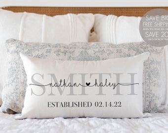 Custom Anniversary Gift for husband – Personalized Pillow, Romantic Couple Keepsake