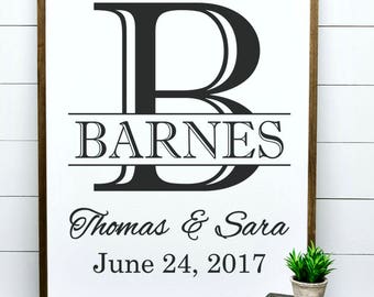 Personalized Wood Signs, Rustic Wooden Signs,Farmhouse Home Decor, Personalized Sign, Wedding Gift, Monogrammed Wood Sign