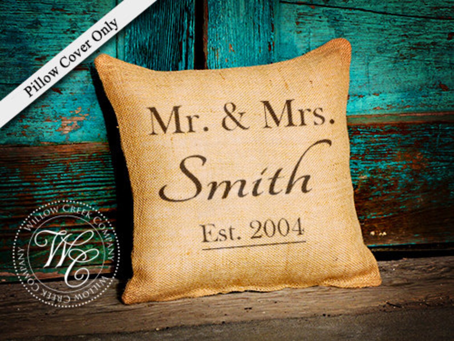 BURLAP PILLOW Personalized Wedding Gift PILLOW With Family Etsy