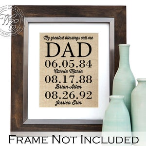 Gift for dad, Father&#39;s Day Gift, Dad&#39;s birthday, greatest blessings, personalized dad, gift for husband, gift for him, gift for daddy
