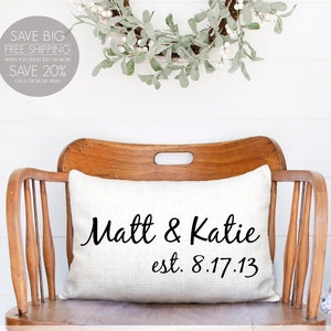 gift for couple, couples gift,  Personalized Pillow, Linen Pillow, Engagement Gift, Personalized Gift, Christmas gifts for couple