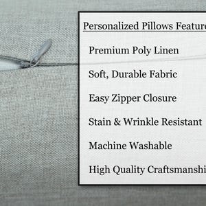 a close-up of a grey fabric with a zipper closure, highlighting the premium poly linen material and the soft, durable fabric.