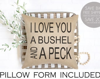 Bushel and a Peck, I love you a bushel and a peck, baby shower gift, christening gift, nursery decor, gift for niece, gift for goddaughter