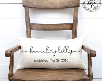 Wedding Gift, Wedding Gifts, Personalized Pillow, Newlywed Gift, Engagement Gift, Rustic Wedding Gift, Anniversary Gift, Gift for bride