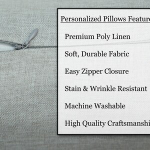 a close-up of a gray fabric with a zipper closure, highlighting the premium poly linen material and the soft, durable fabric.