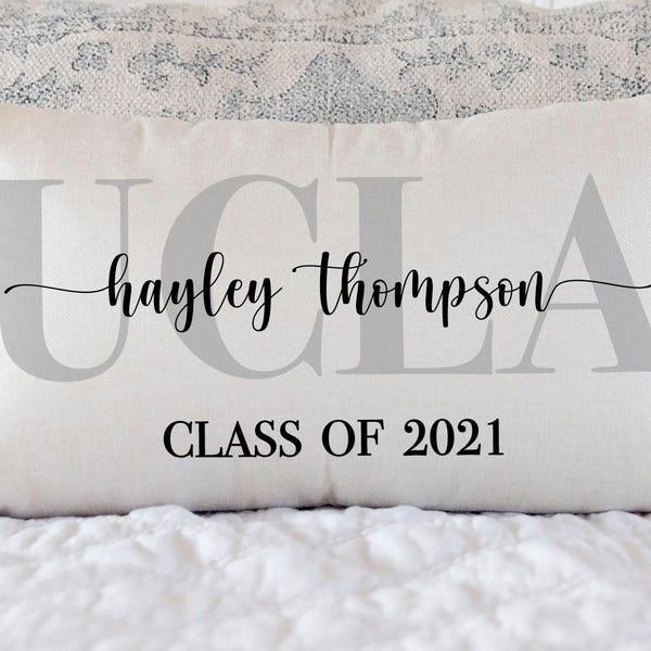 Personalized Graduation Pillow: College Grad Gift