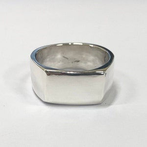 Large Blank Hand Made 925 Sterling Silver Ring