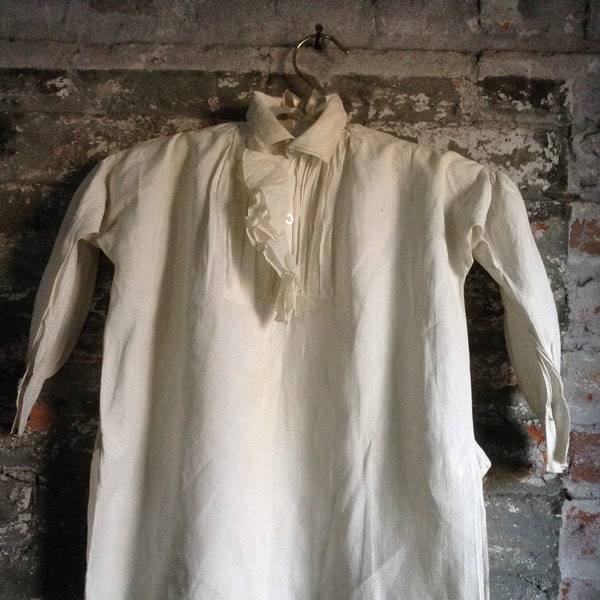 1800's boys shirt - linen - fichu