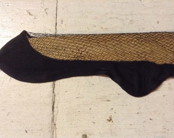 c. 1940 Vintage fishnet stockings -Betty Page - deadstock