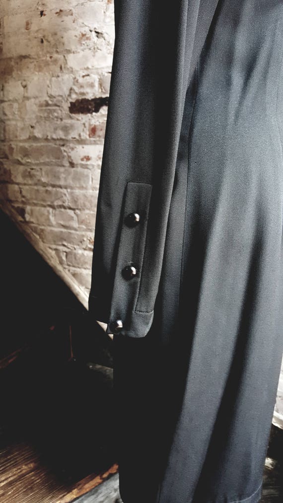 Balenciaga Black silk crepe Dress - image 6