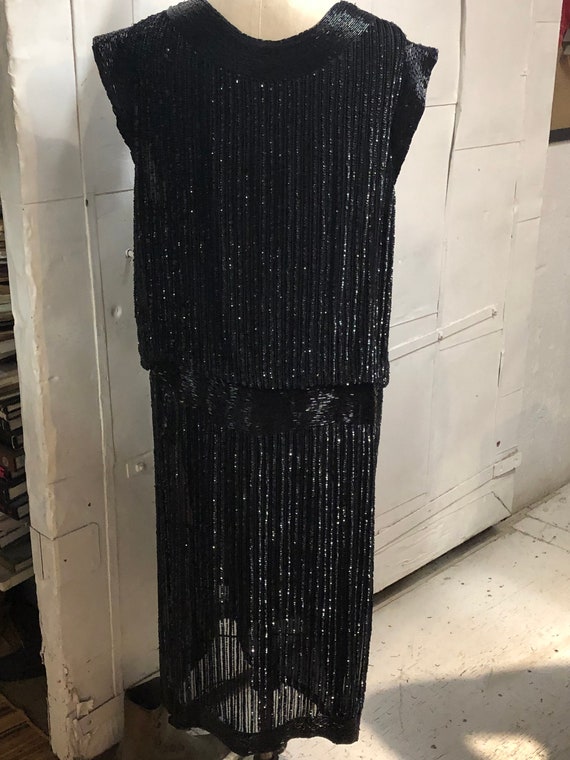 large 1980’s Gatsby inspired sequined gown