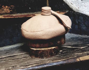 1950s Tan Colored Wool Beret