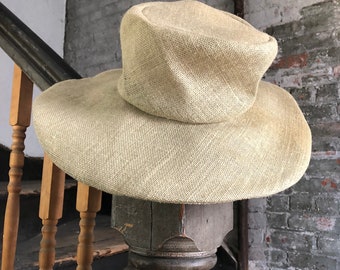 Sage jute sample hat large brim
