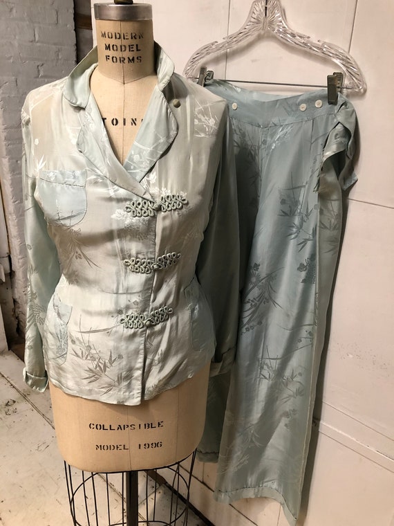 Silk jacquard pajamas c.1920