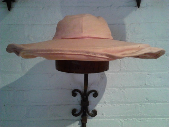 1930's Pink Linen Sunhat for study - image 3