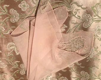 Pink chiffon scarf c. 1920