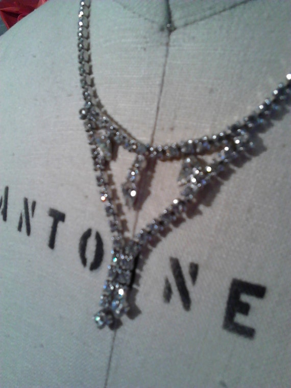 3 c. 1950 Rhinestone Necklaces