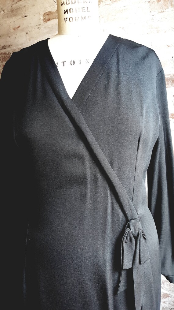 Balenciaga Black silk crepe Dress - image 7