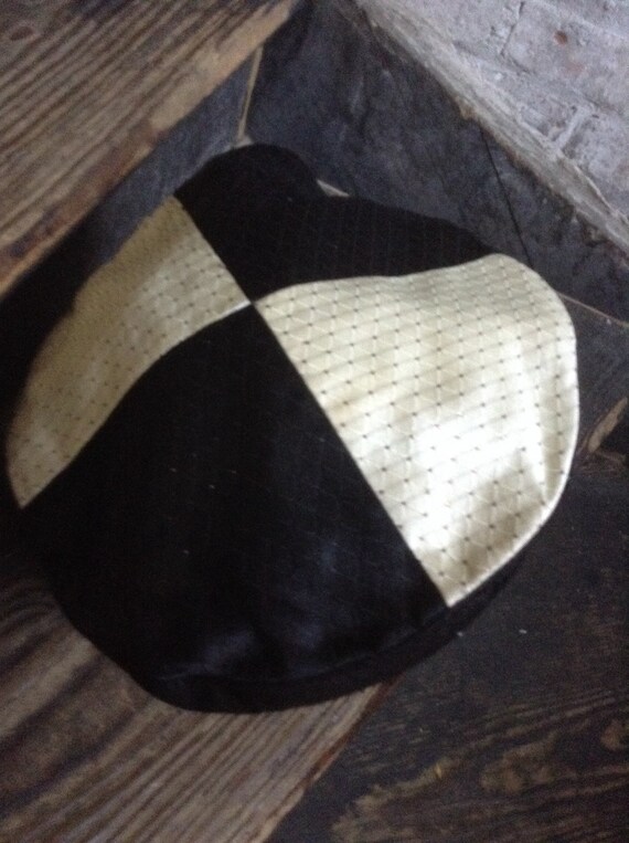 Black and White Rayon Beret vintage - image 1