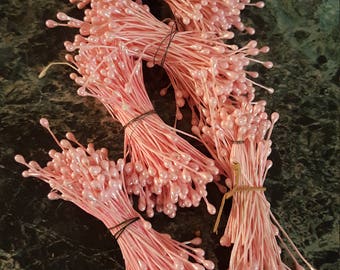 Vintage Pink Floral Stamens-flowermaking-millinery