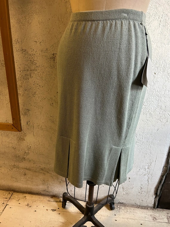 Wool crepe knit skirt N/O