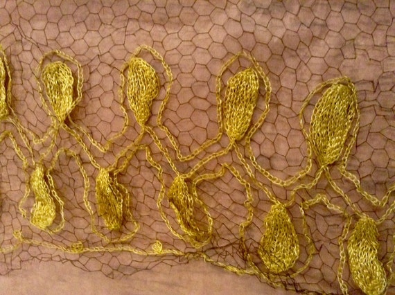 Edwardian Embroidered Veiling - image 1
