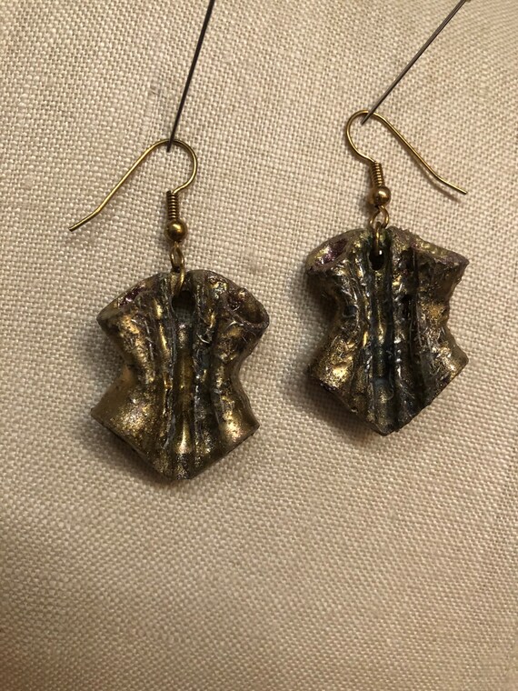 Corset earrings art jewelry - image 3