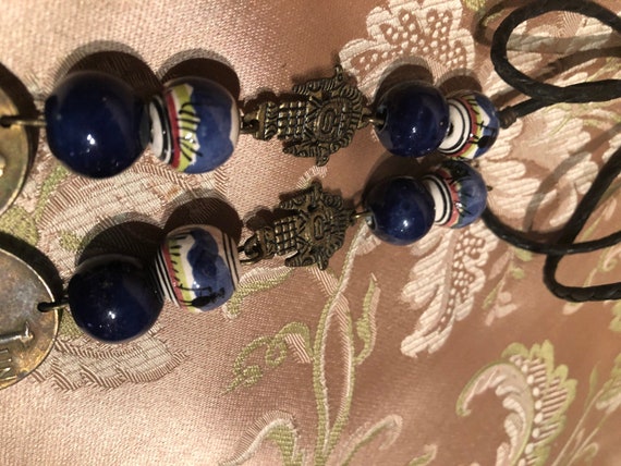 2 Exotic ethnic necklaces vintage - image 2