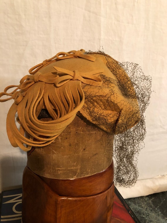 1940 mustard yellow felt hat - image 7