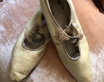 1800’s dancing slipper or bridal shoe