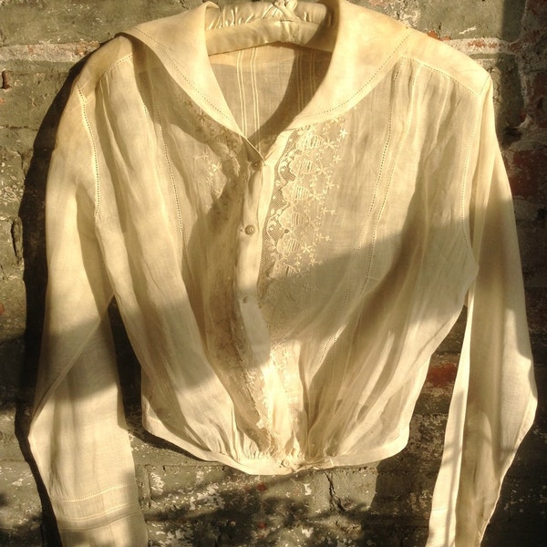 vintage Edwardian Suffragette Blouse c. 1918