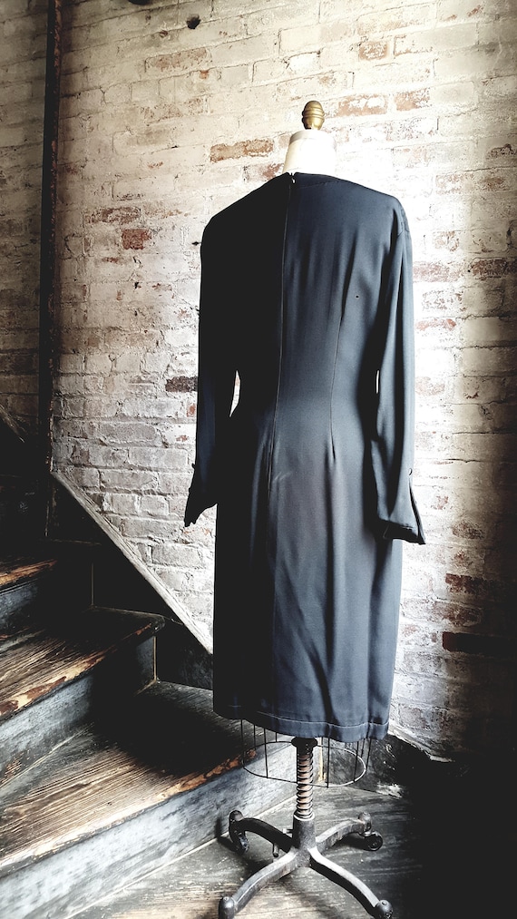 Balenciaga Black silk crepe Dress - image 4