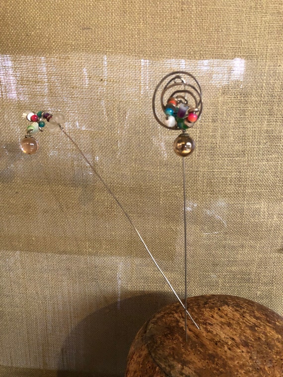 Two extra Long Hat Pins