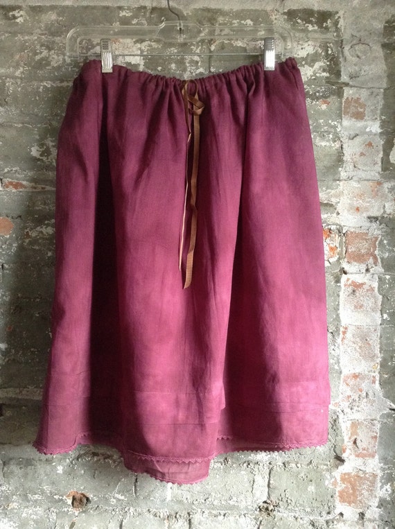 overdyed cotton eyelet Victorian Petticoat - image 2