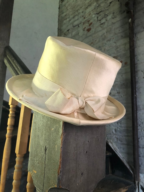 John Lock and Co silk satin top hat-women