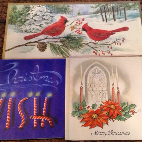 19 assorted vintage Holiday Greetings cards