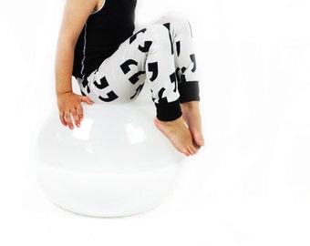 SALE - Organic Grey & black quotation leggings - Urban baby and toddler - Super soft and gender neutral - READY to SHIP