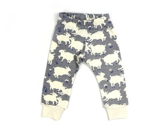 SALE - ORGANIC Lamb print Leggings - Ready to ship - organic toddler leggings on sale