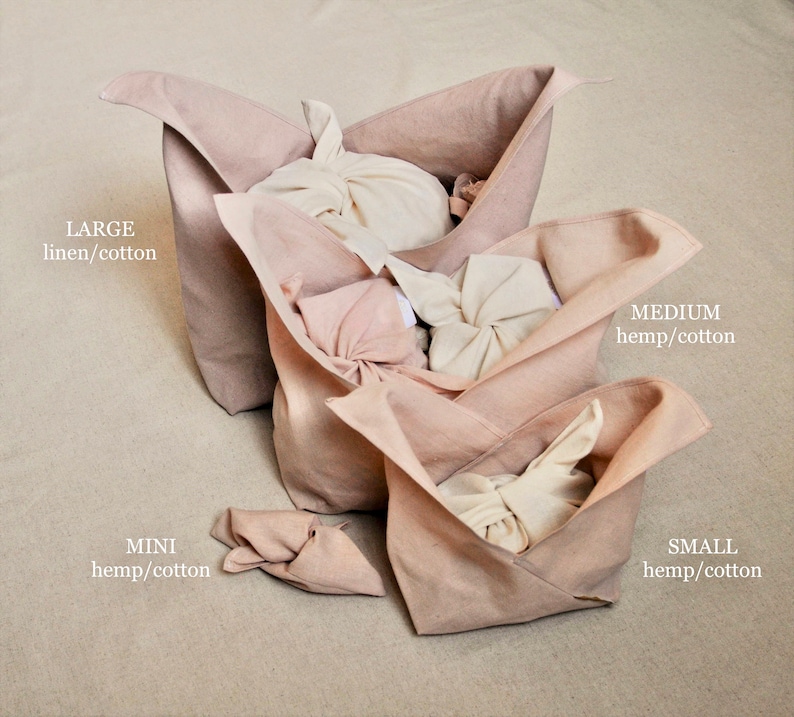 Artisan Dyed Pink Bento Bag various sizes